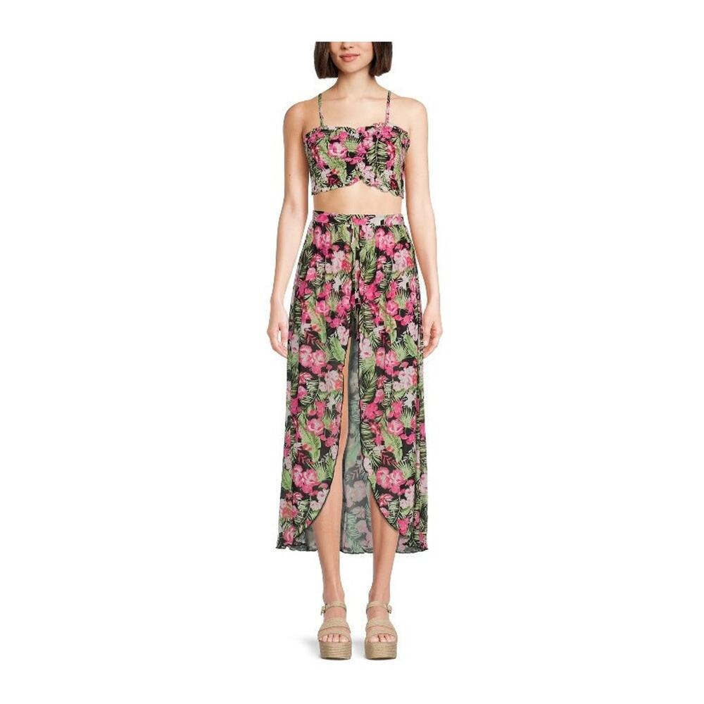 No Boundaries Juniors Size 3-5 Ruched Top & Walk Through Maxi Skirt Set 2-Piece
